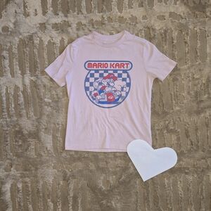 Old Navy Pink Short Sleeve Tee with Graphic Design